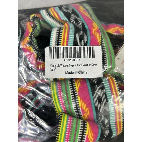 Ipomoea Women Yoga Flip Flops Stretch Shoes Walking Sling/40/US 9/Multicolored - Picture 9 of 9